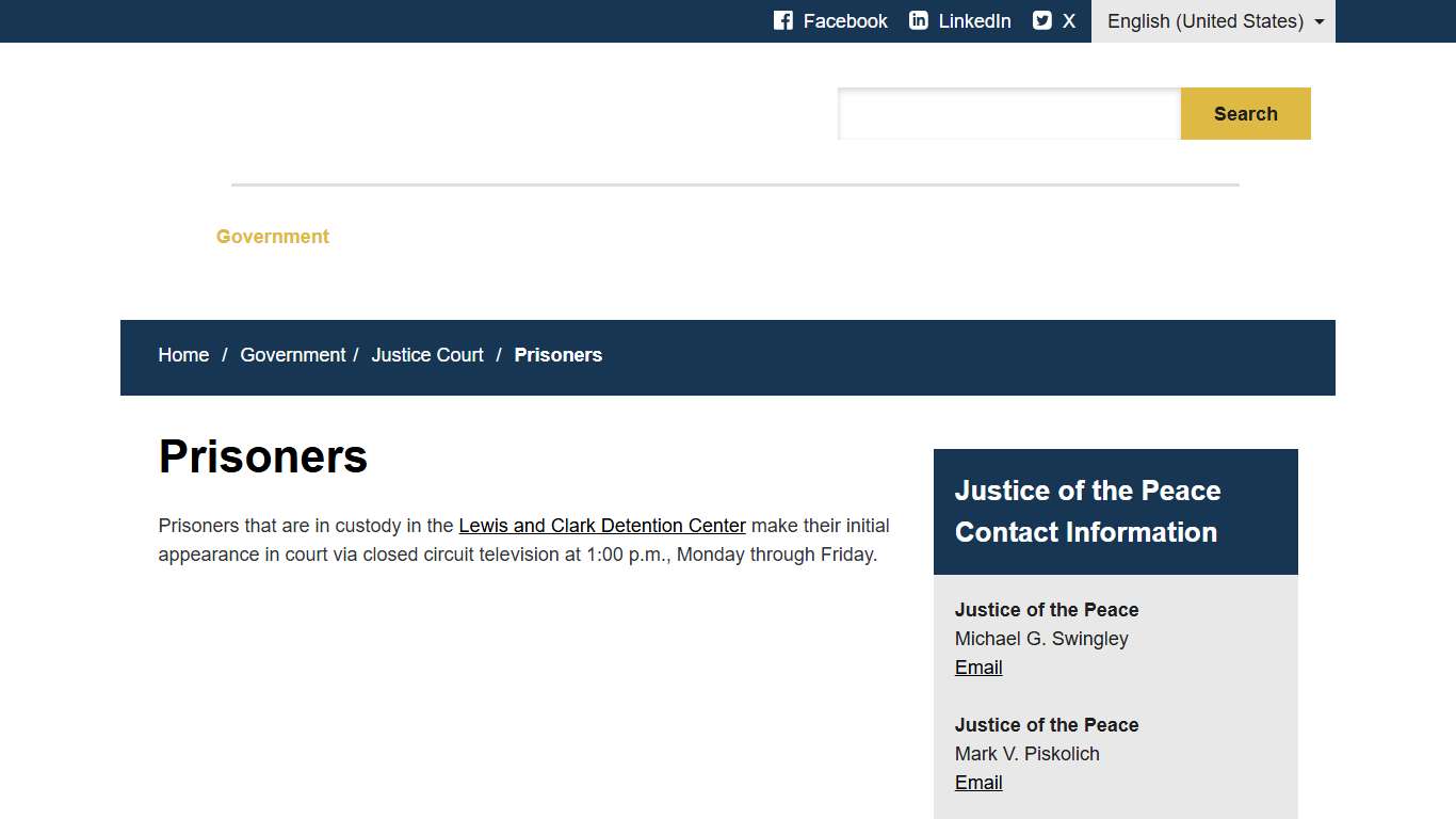 Prisoners - Lewis & Clark County